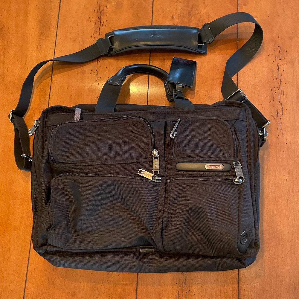 TUMI Alpha Expandable Organizer Laptop Briefcase